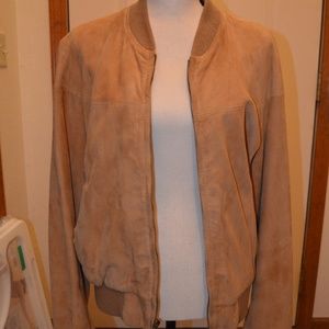 Vintage 70's Silton Suede Jacket. Light Brown, Size 42
